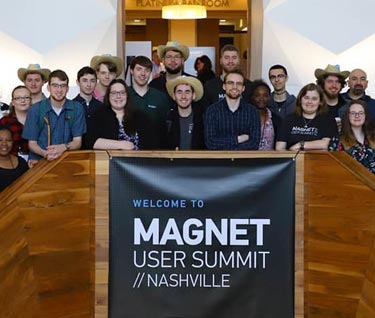 Champlain students and faculty attending the Magnet User Summit in Nashville, TN